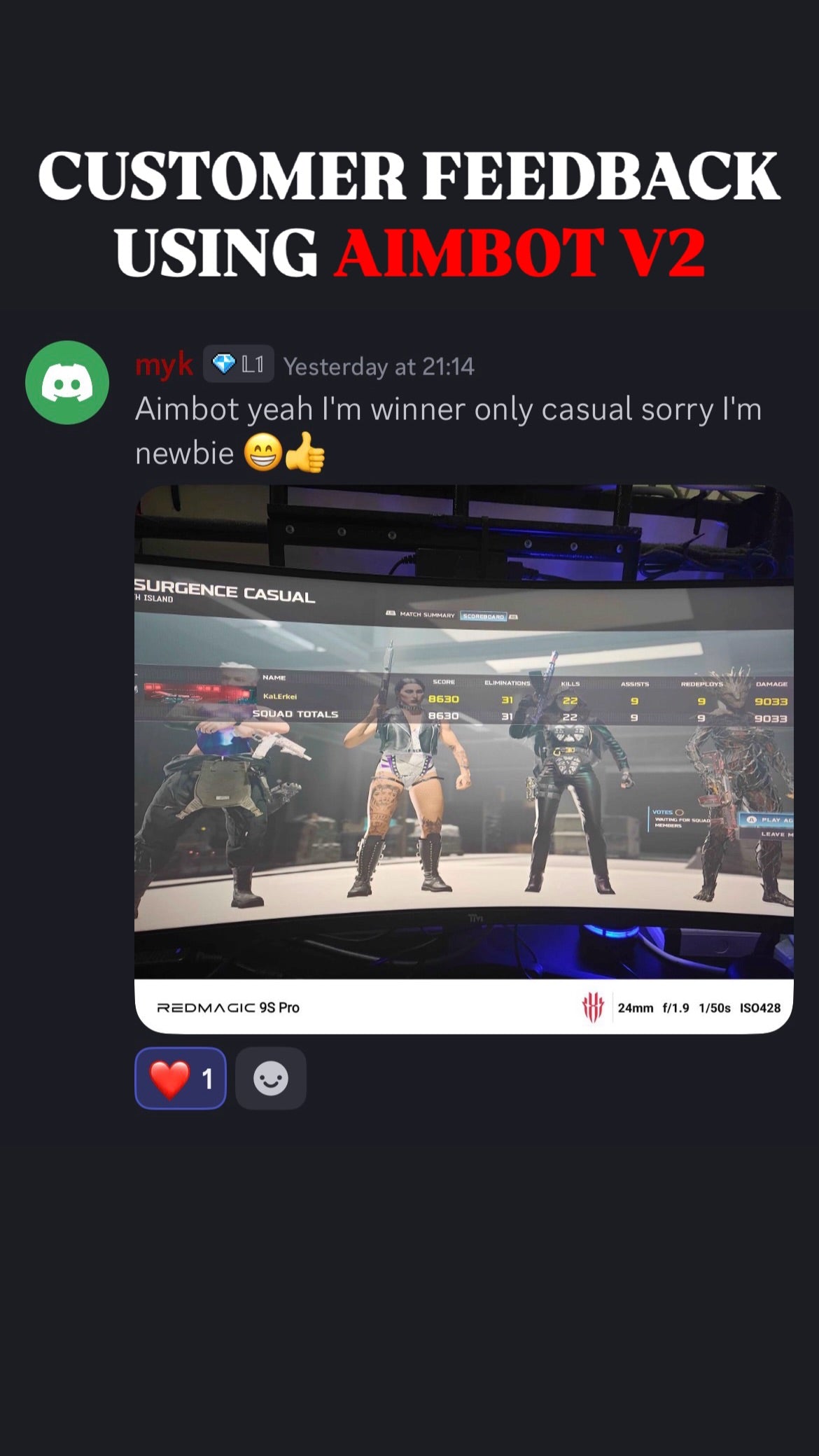 Original customer feedback message 10