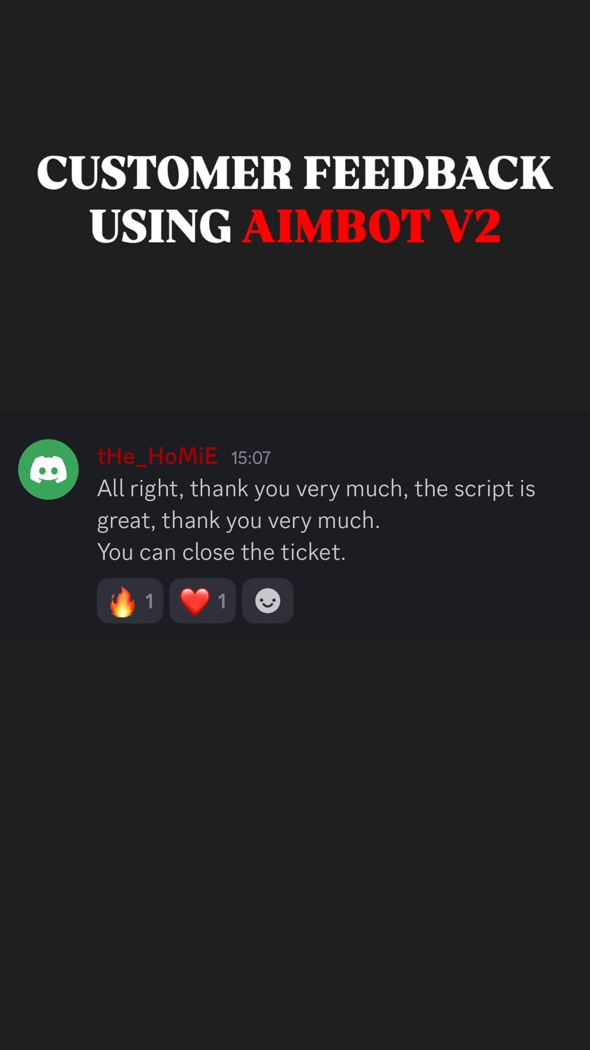 Original customer feedback message 15