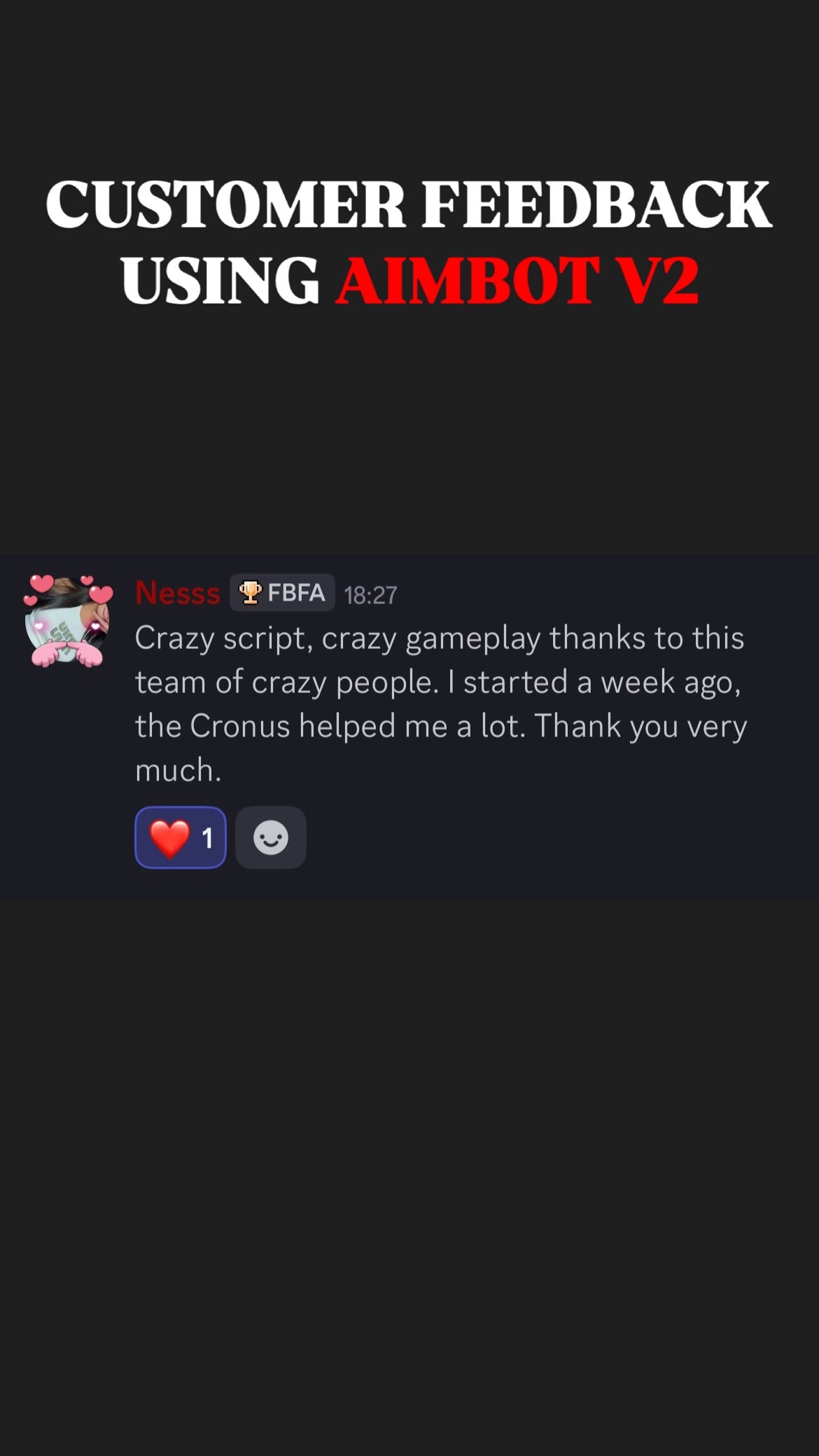 Original customer feedback message 16
