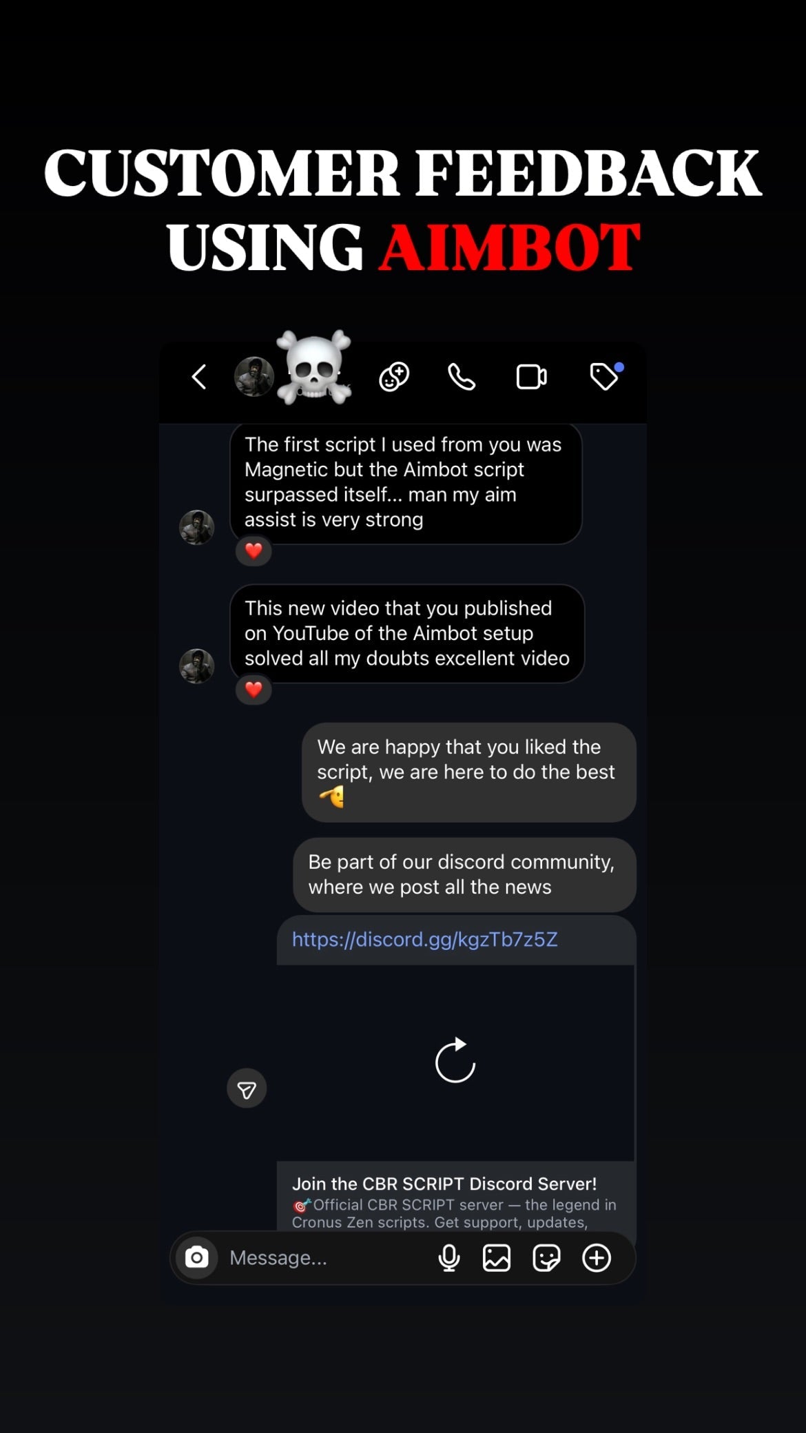 Original customer feedback message 25