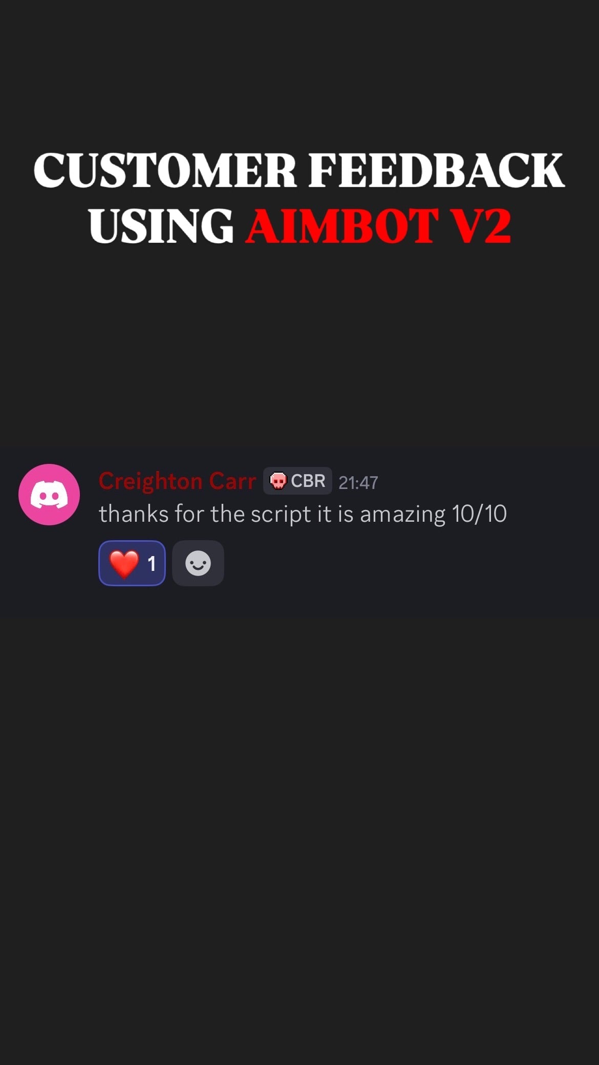 Original customer feedback message 2