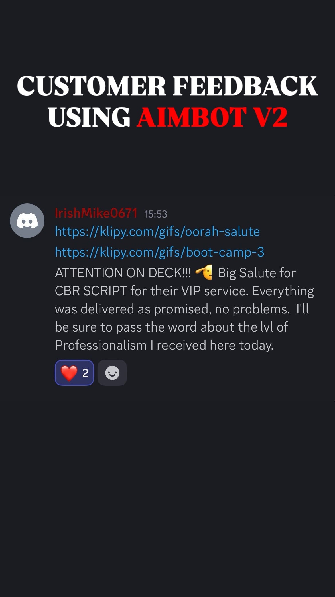 Original customer feedback message 7