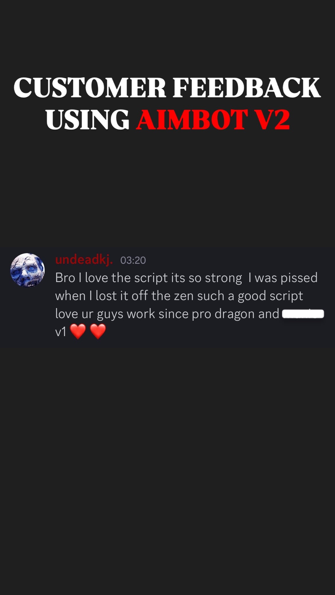 Original customer feedback message 8