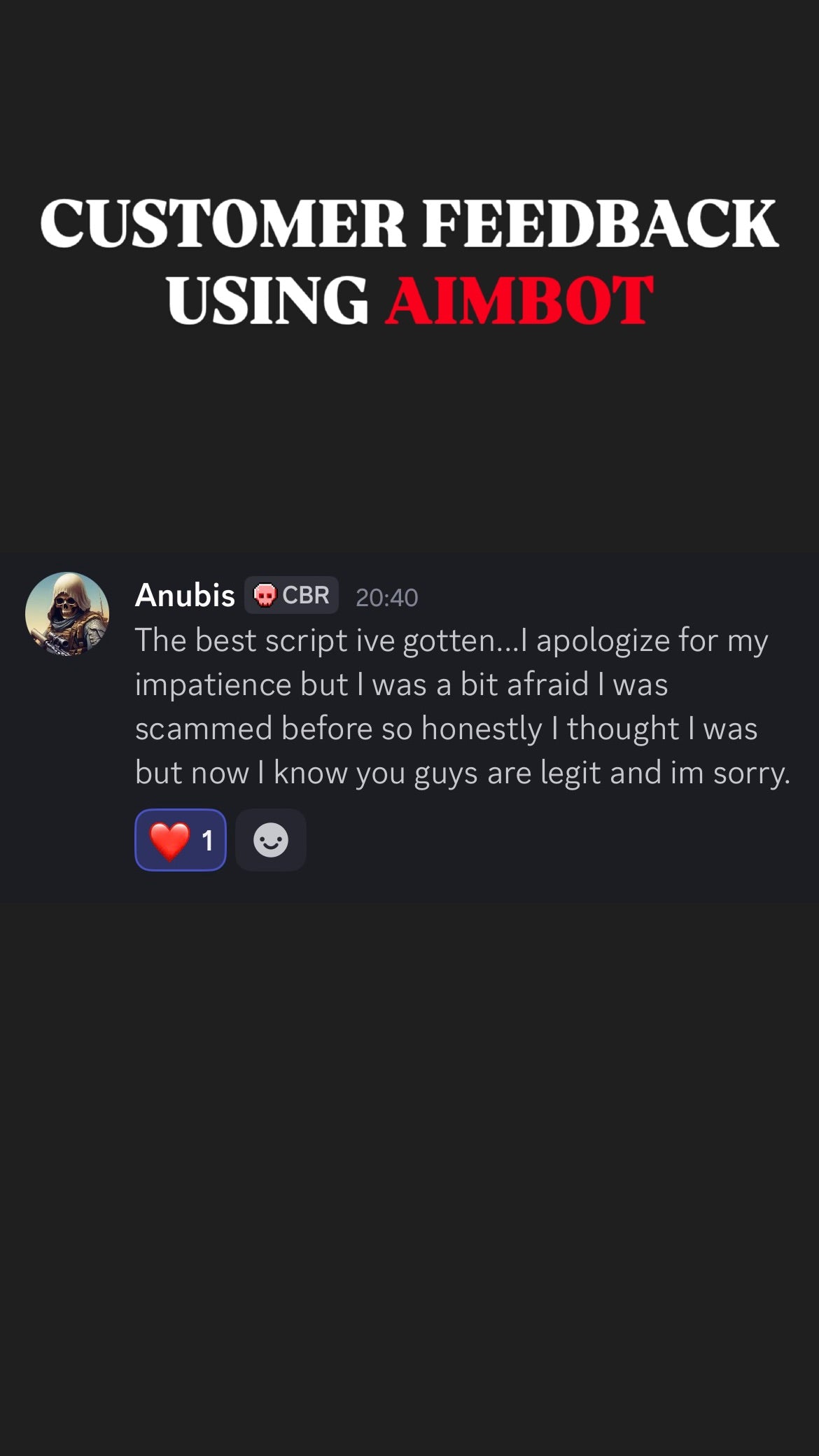 Original customer feedback message 23