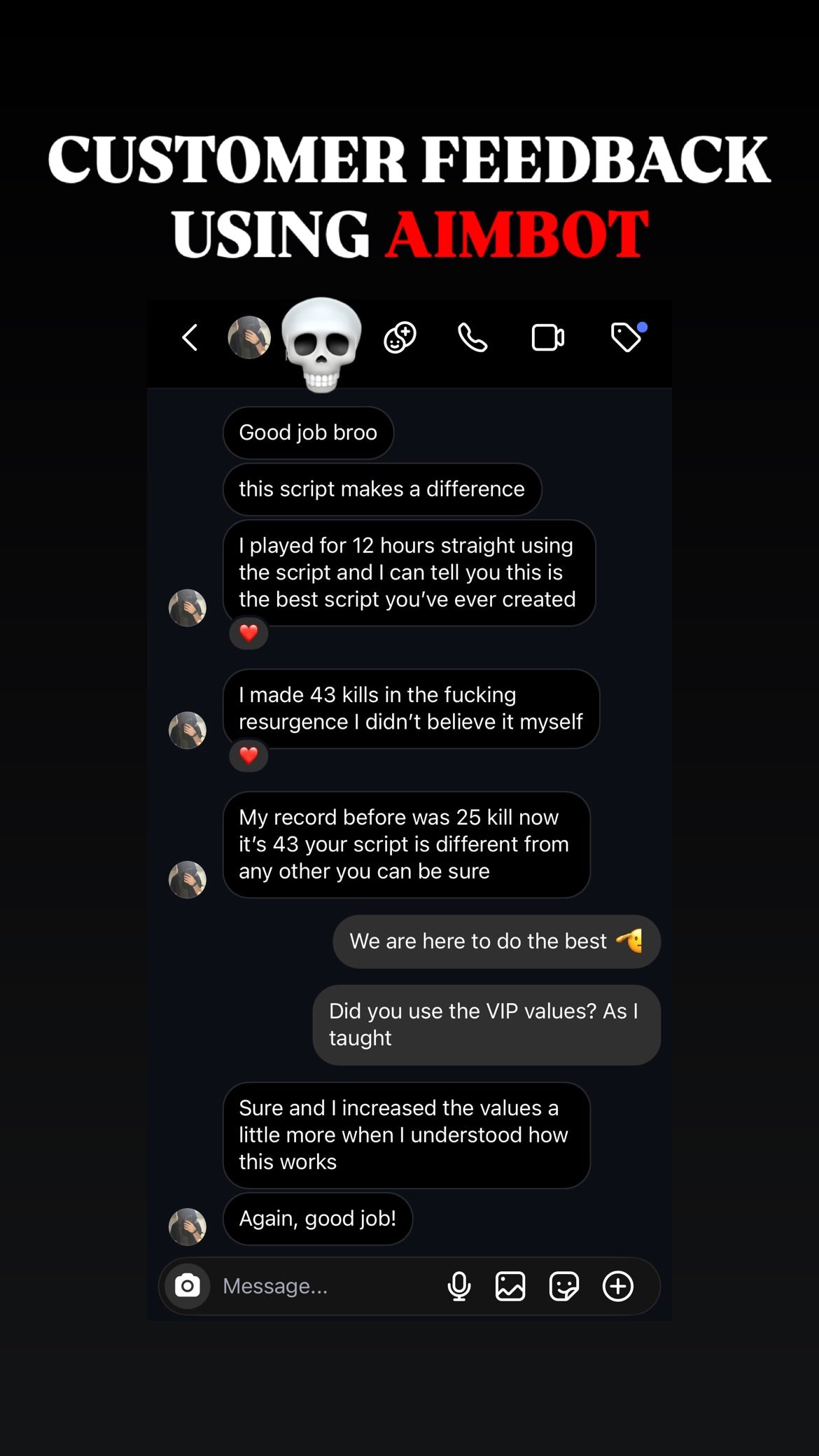 Original customer feedback message 27